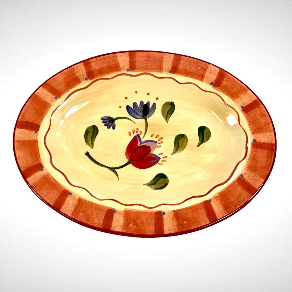 Pfaltzgraff Napoli Hand Painted 12" Serving Platter Dish Plate